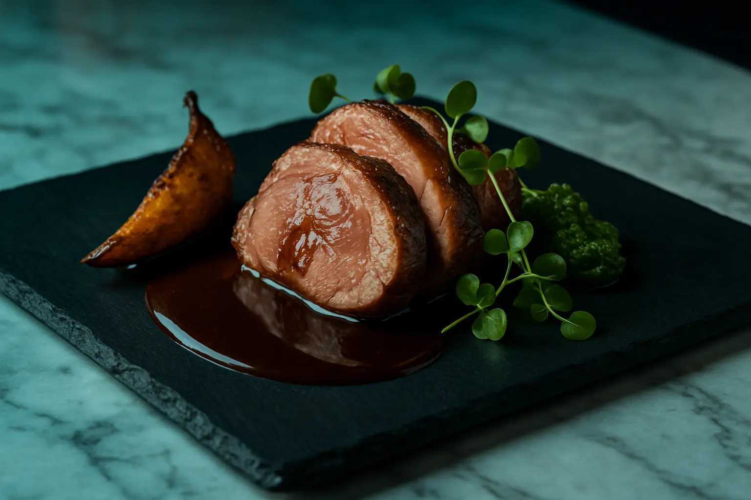 Fine dining fogás